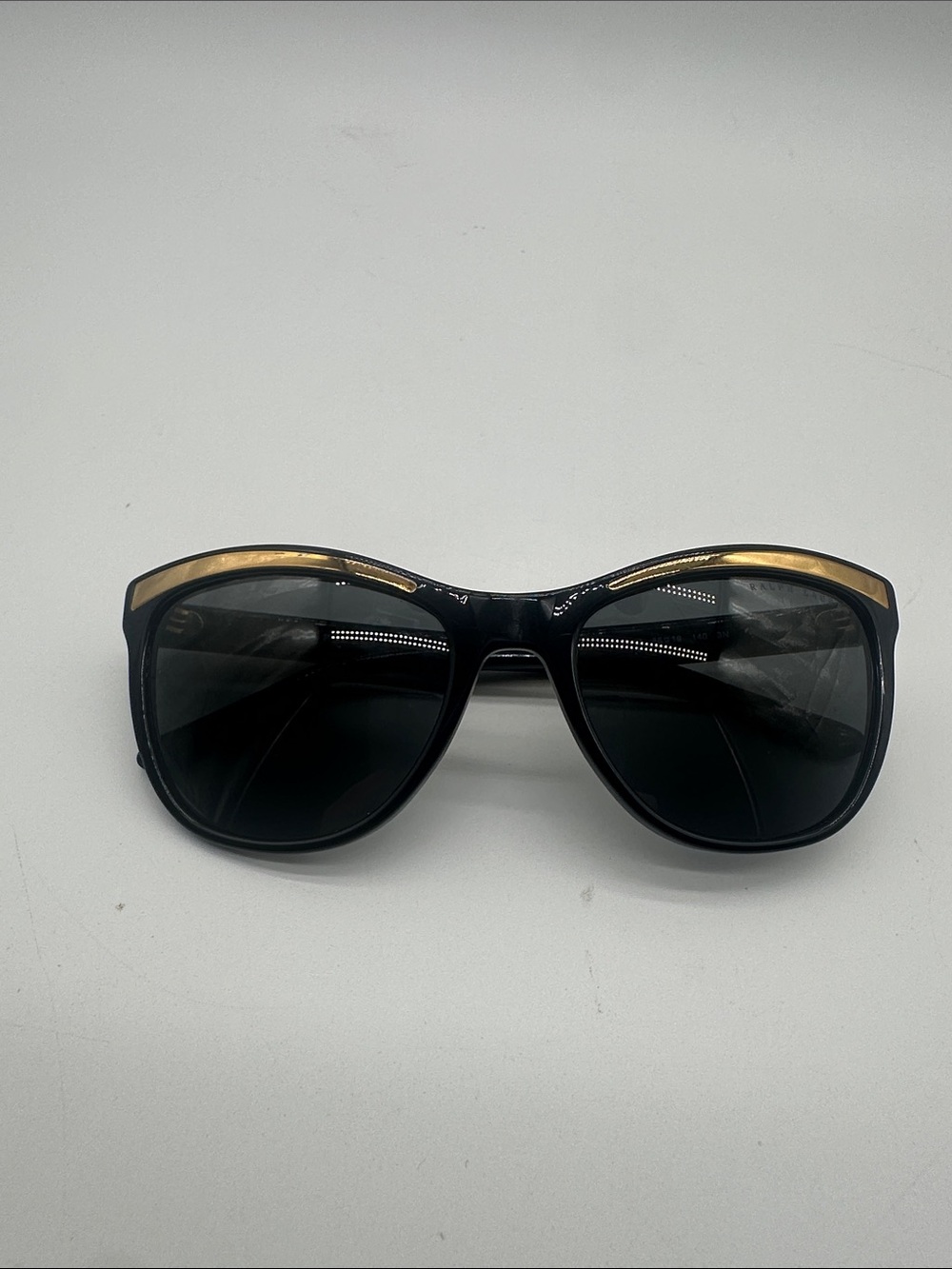 Ralph Lauren Black and Gold Women's Sunglasses